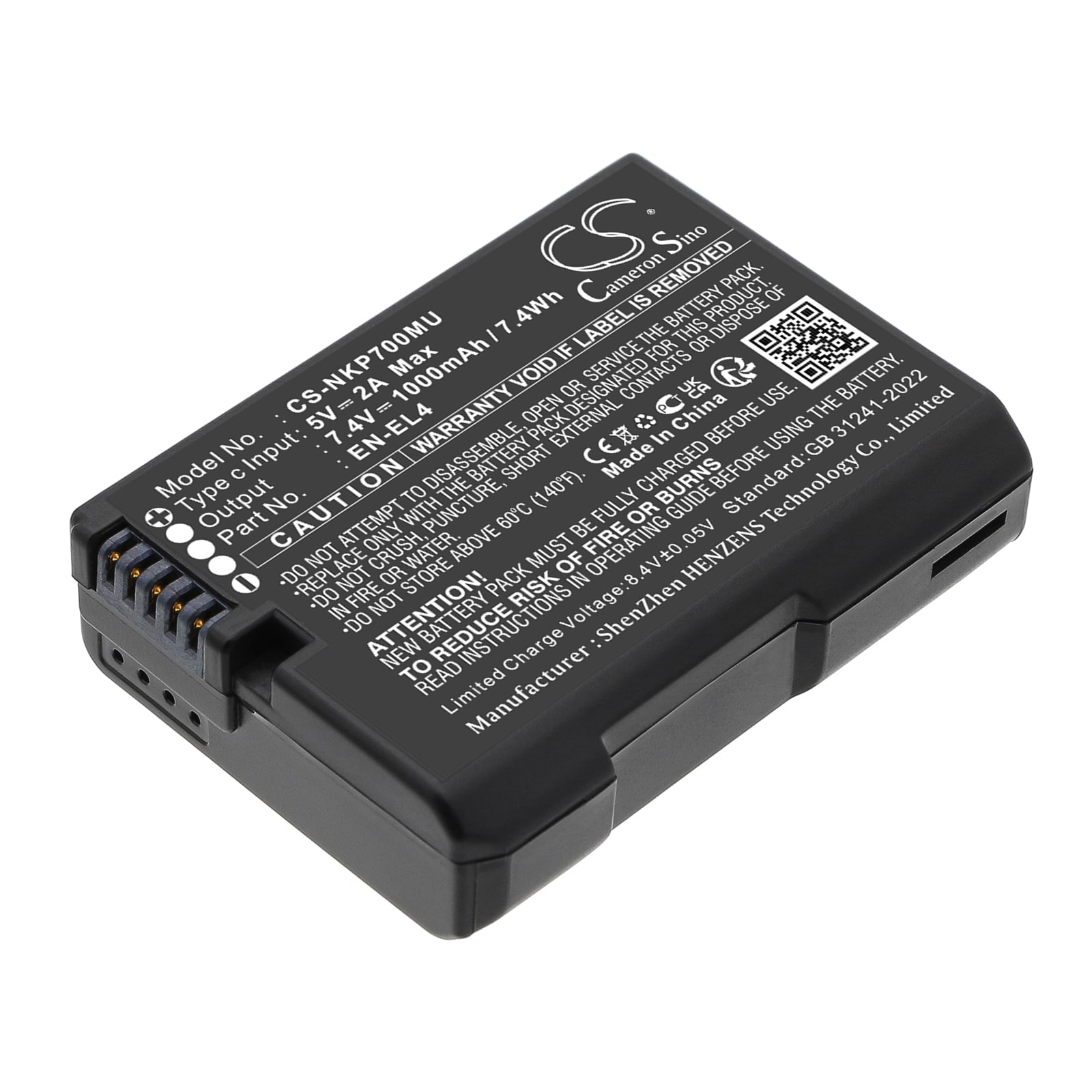 Batteri til kamera til NIKON D2H, D2Hs, D2X osv.
