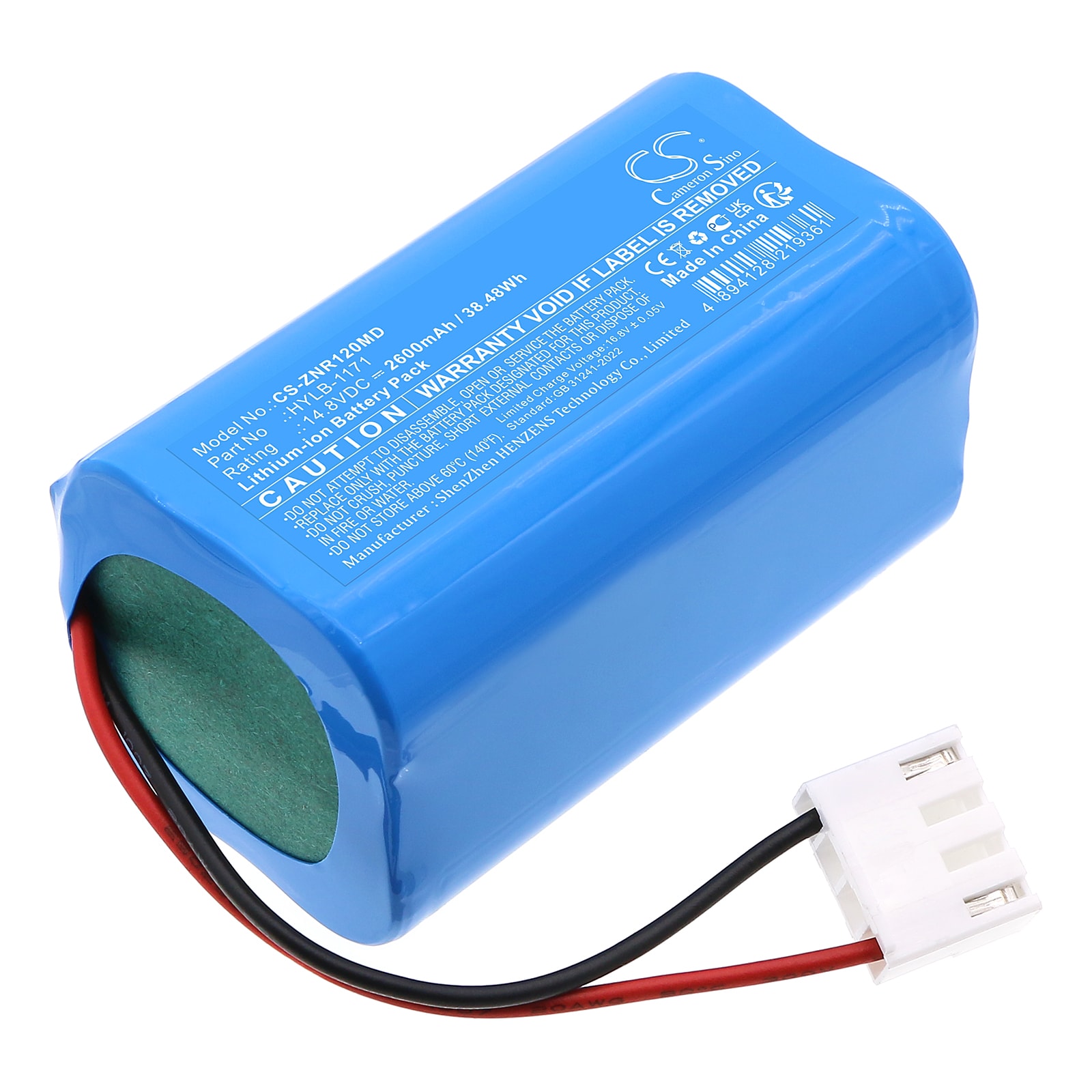 Batteri til medicinsk udstyr til Zoncare ATOM ECG-6A, ZQ-1206