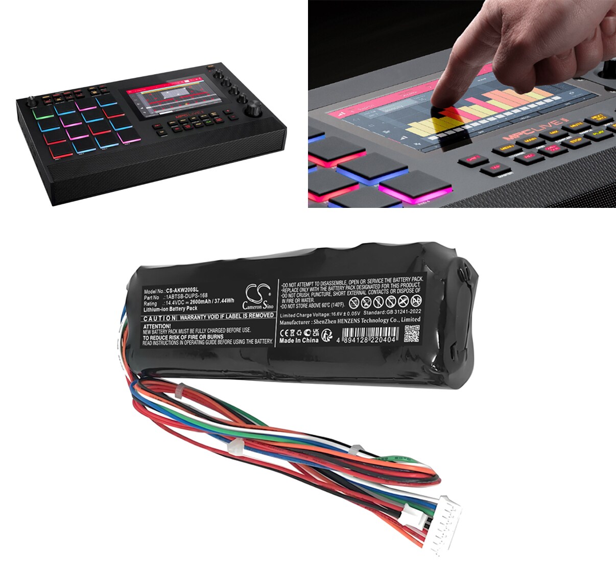 Batteri til forstærker til AKAI LIVE II, MPC Live, MPC Live MK2