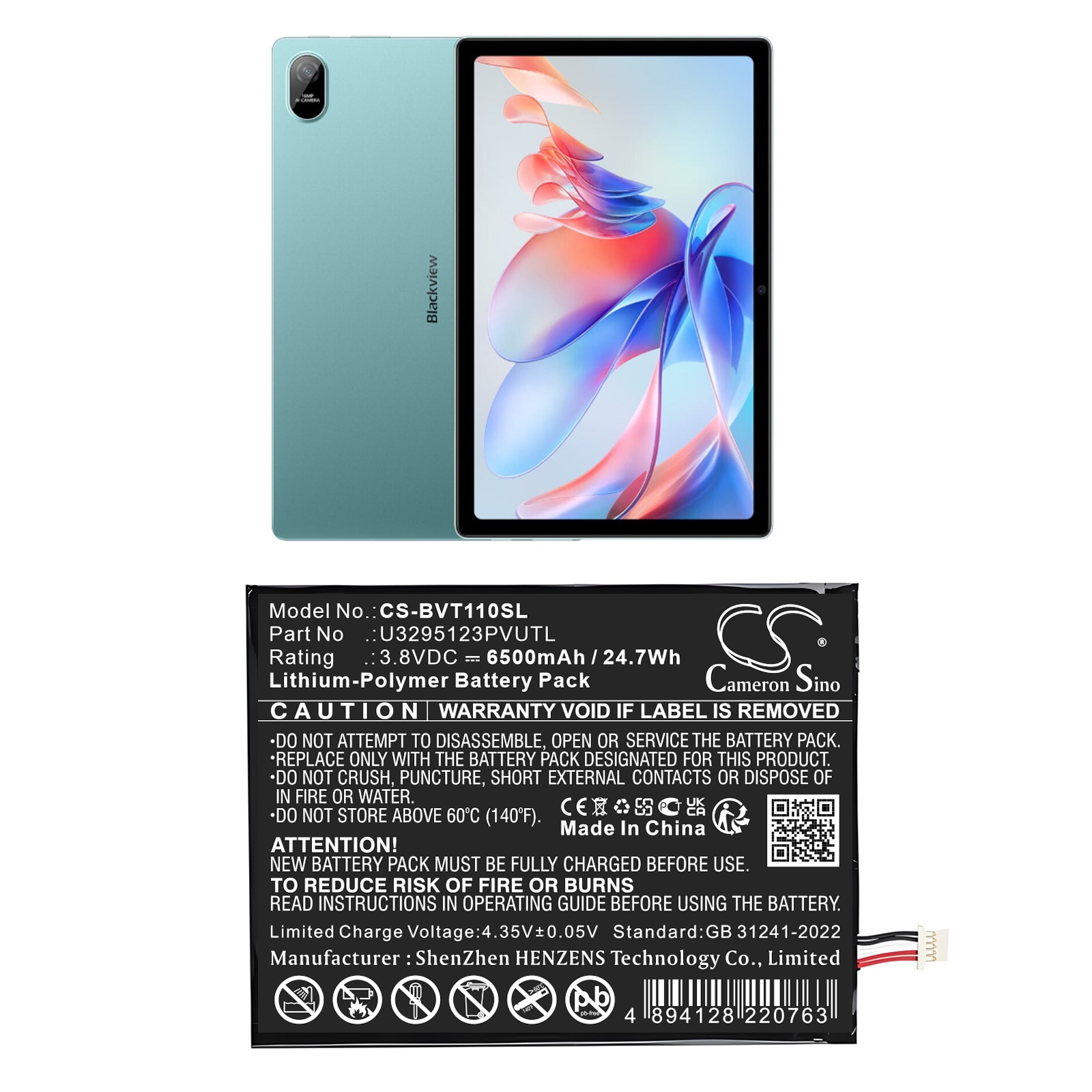 Batteri til tablet til Blackview Tab 11