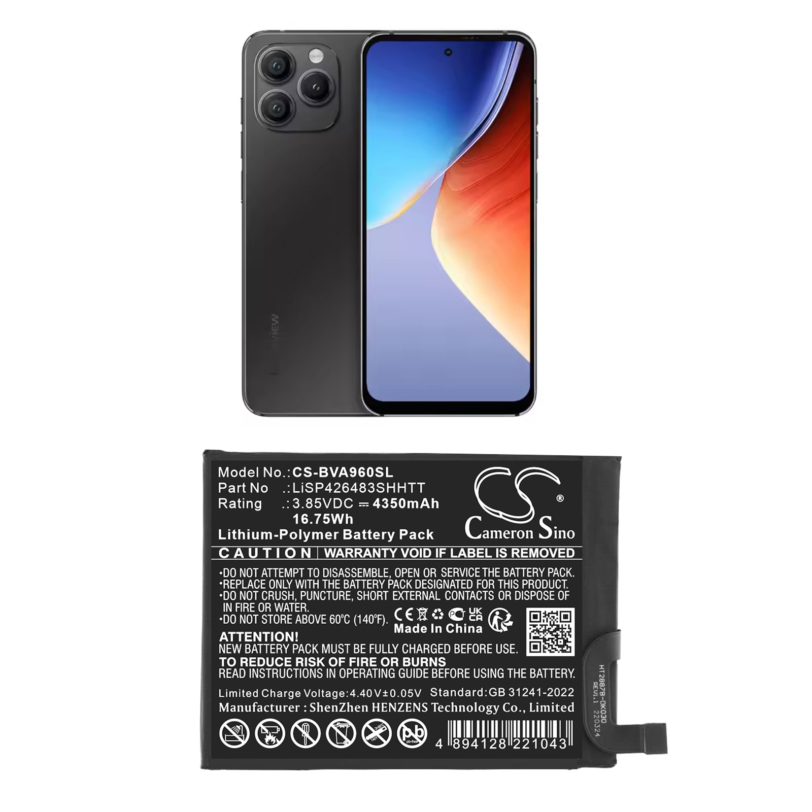 Batteri til SmartPhone, Mobil til BlackView A96