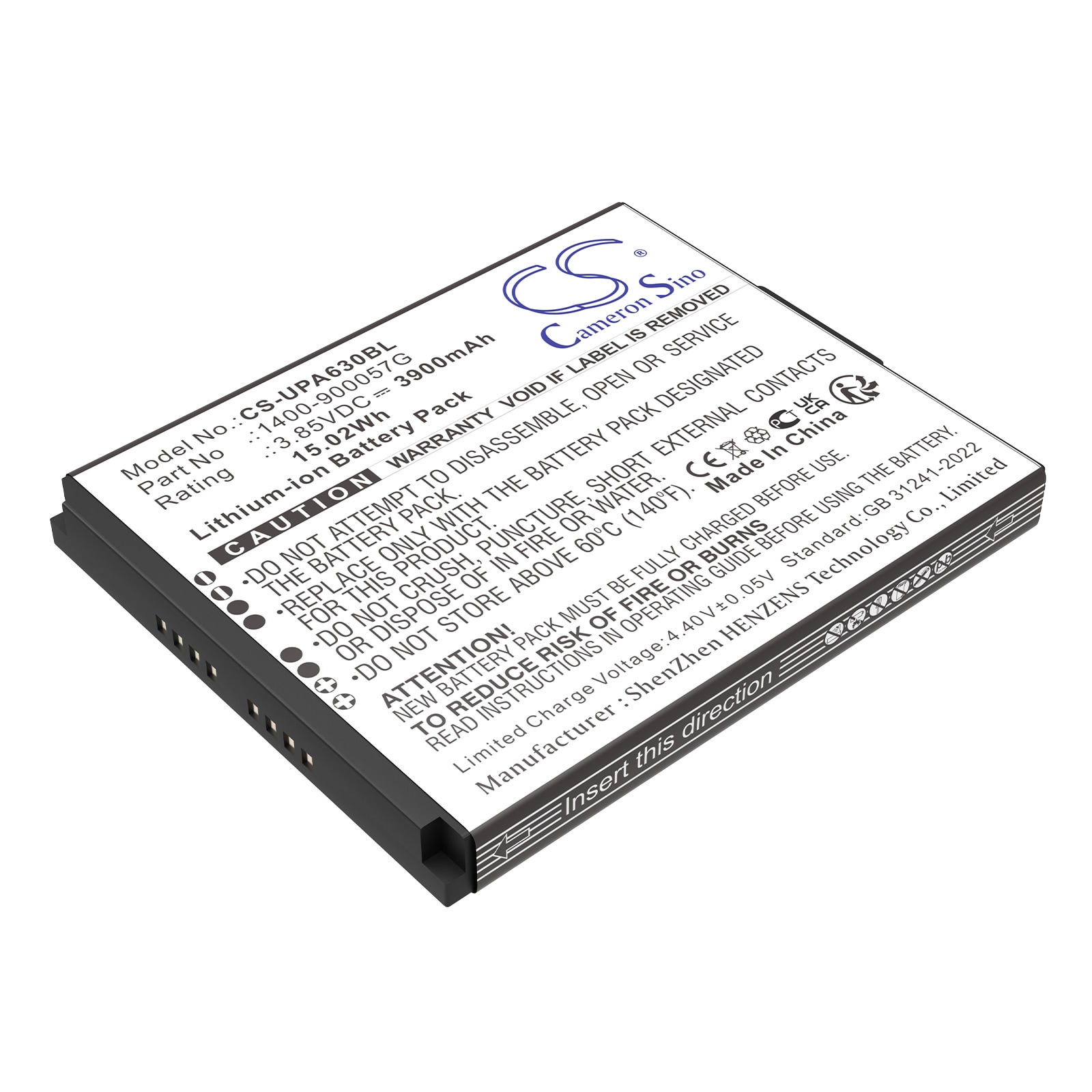 Batteri til stregkodescanner til Unitech EA630, EA630 Plus