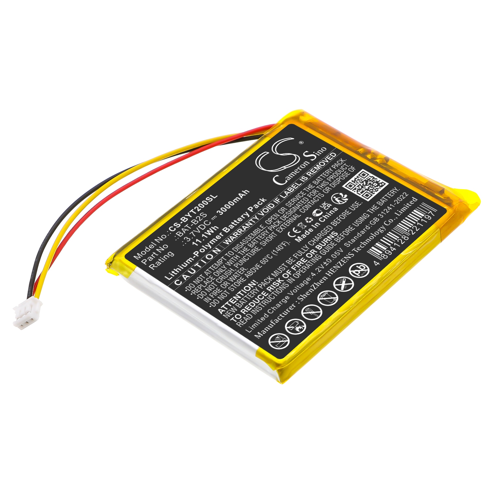 Batteri til BabyPhone til Jeeber 2K 3MP VB805, VB805PRO