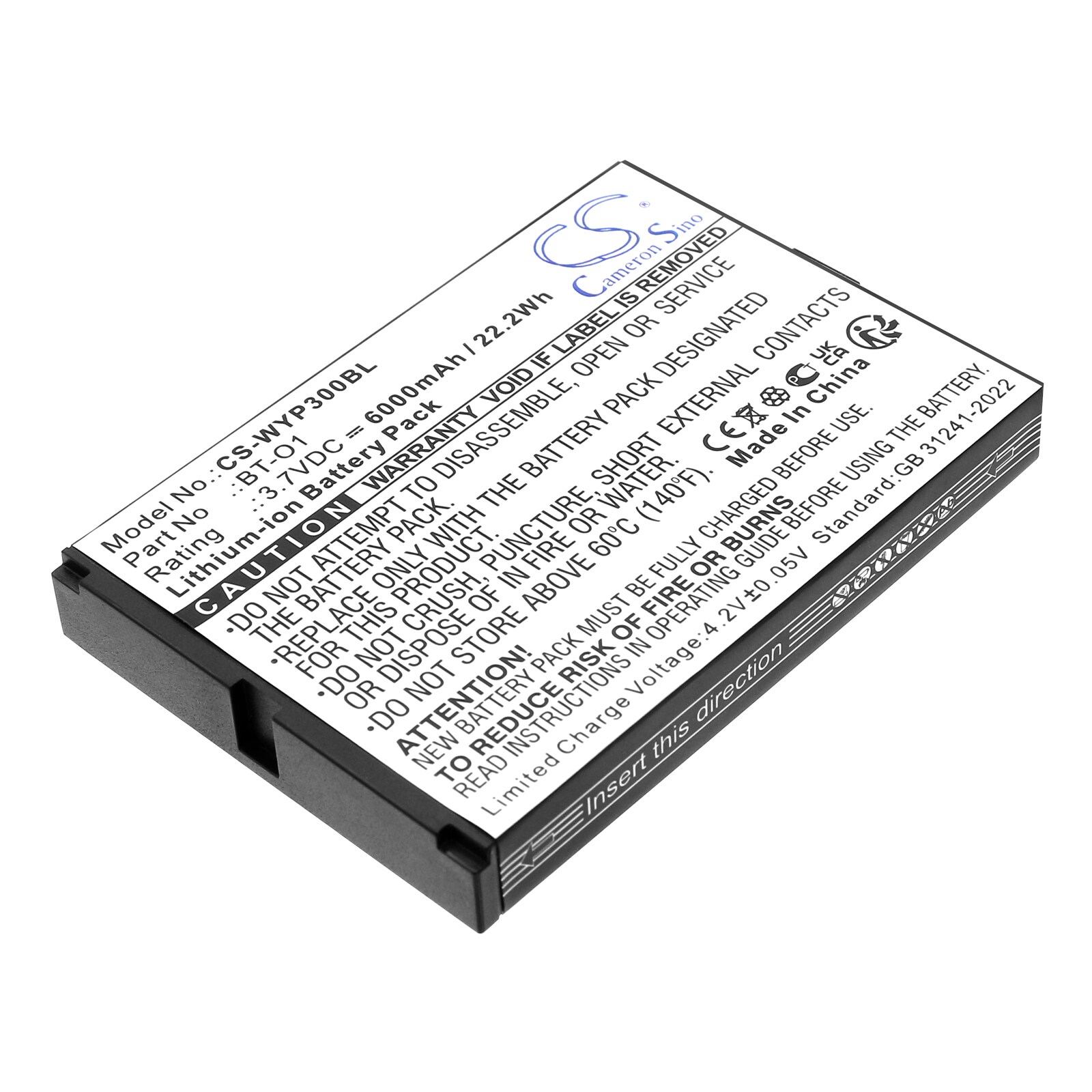 Batteri til stregkodescanner til Wiseasy P3, WPO3 WPOS3, WPOS-3