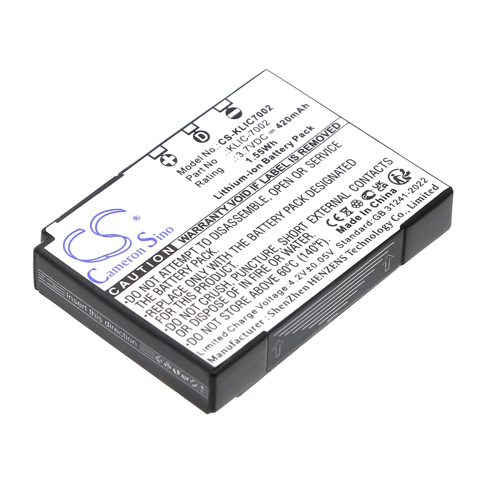 Batteri til kamera til Kodak EasyShare V530, EasyShare V530 Zoom, EasyShare V603 og andre.