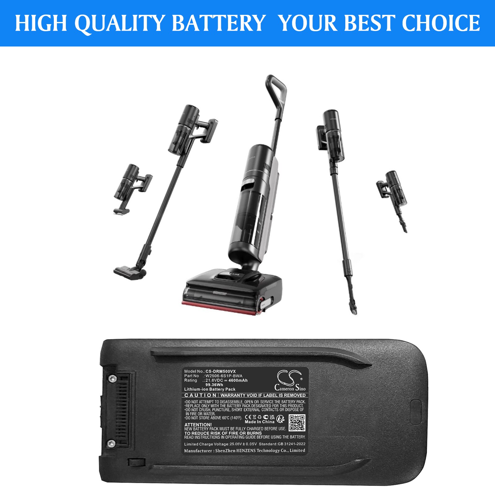 Batteri til vakuum til Dreame T50 Mix