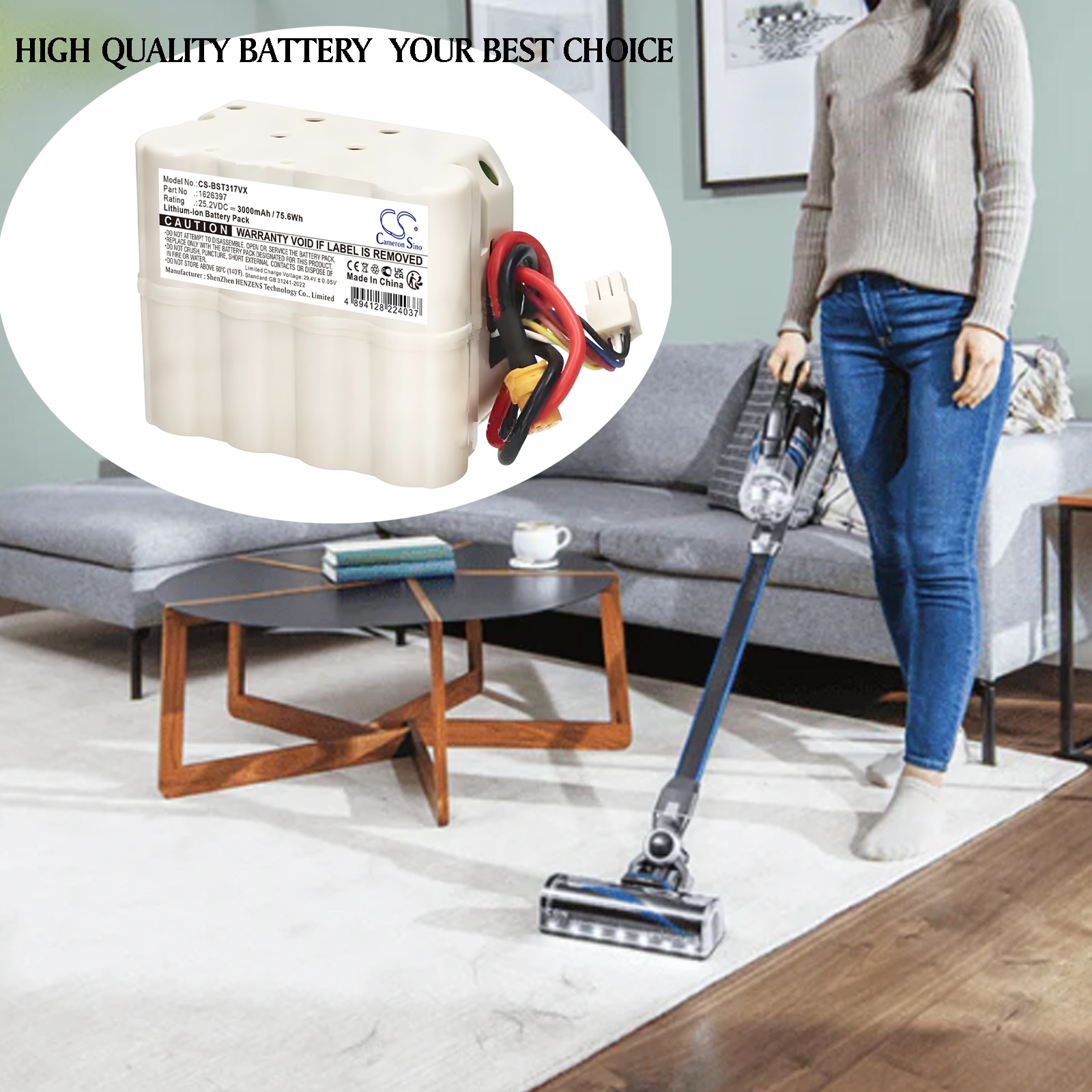 Batteri til støvsuger til Bissell 3175+, 3177+, 3177A osv.