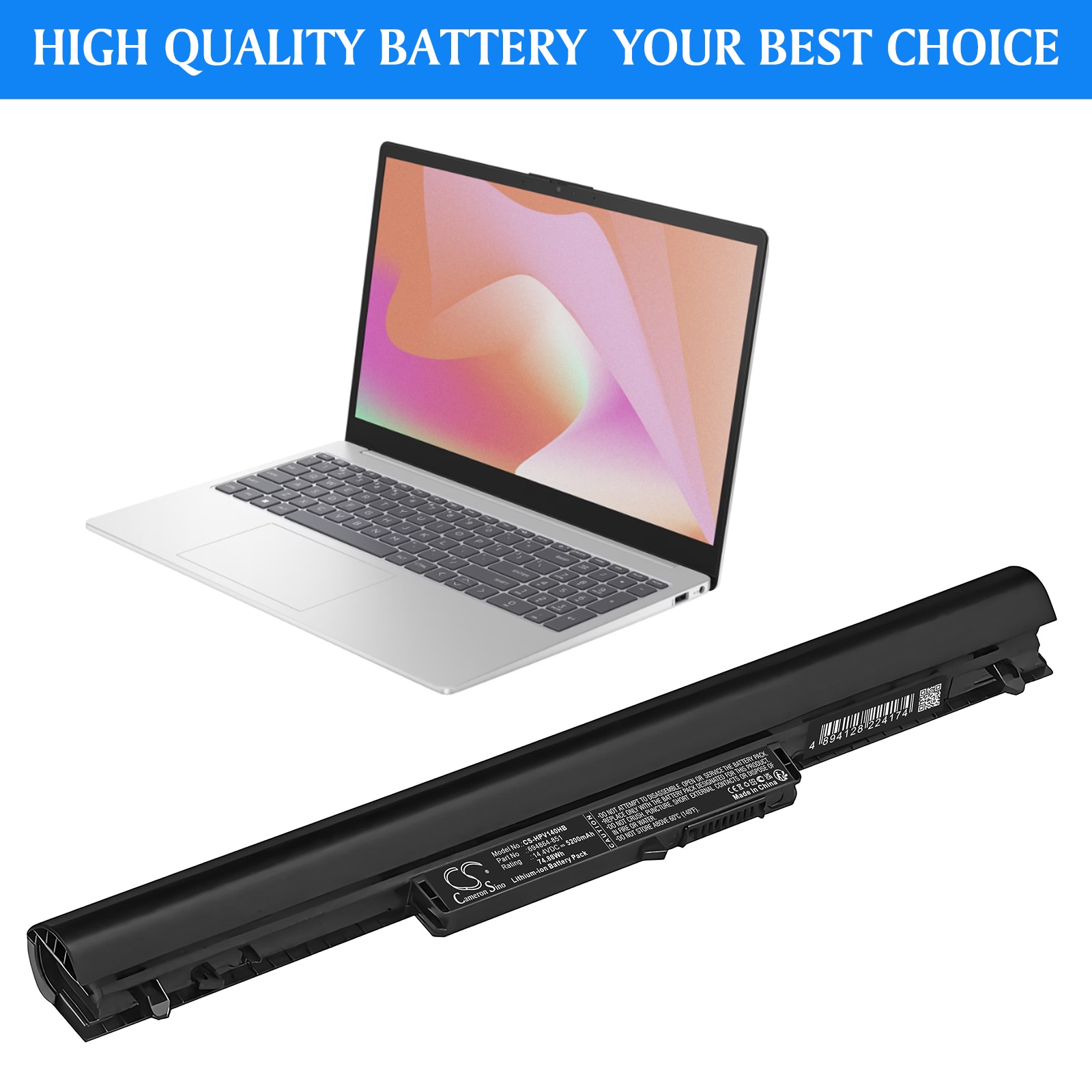 Batteri til notebook, bærbar computer til HP 15-D069TU, 15-D069WM, 15-D070SO og andre