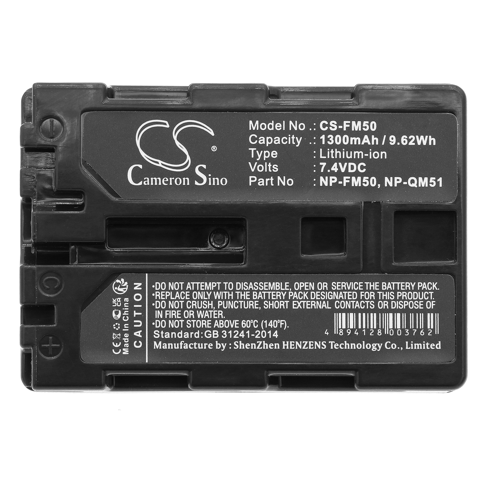 Batteri til kamera til Sony DCR-PC100, DCR-PC105, DCR-TRV8 og andre.
