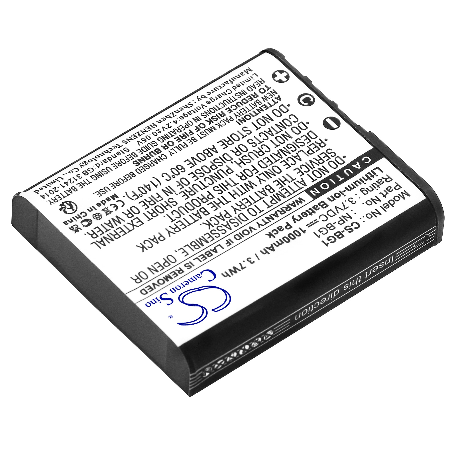 Kamerabatteri til Sony Cyber-shot / erstatter NP-BG1 og NP-FG1 / 3,7 V Li-ion-batteri 1000 mAh