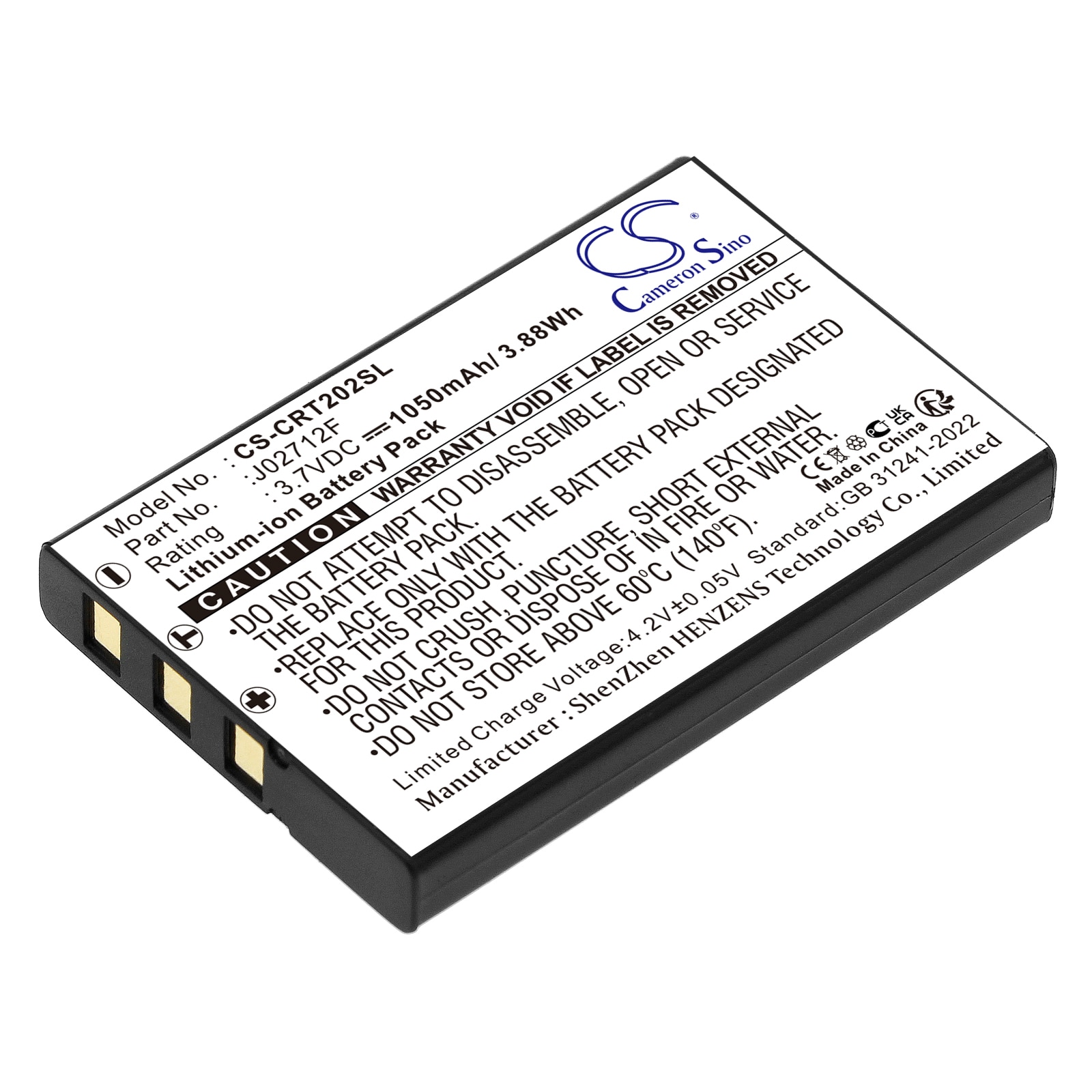 Batteri til medieafspiller til Creative Vado HD