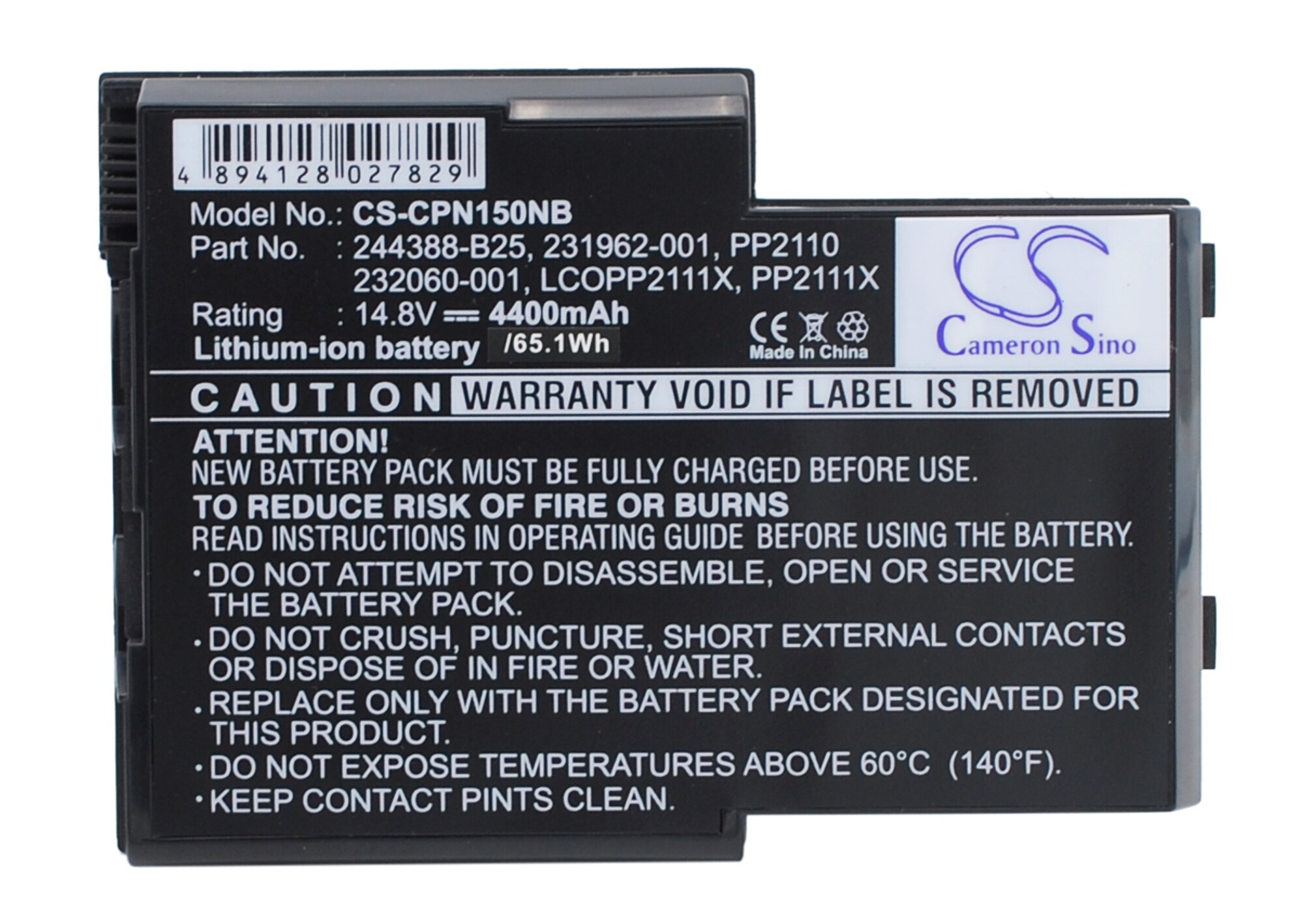 Batteri til notebook, bærbar computer til Compaq EVO N150