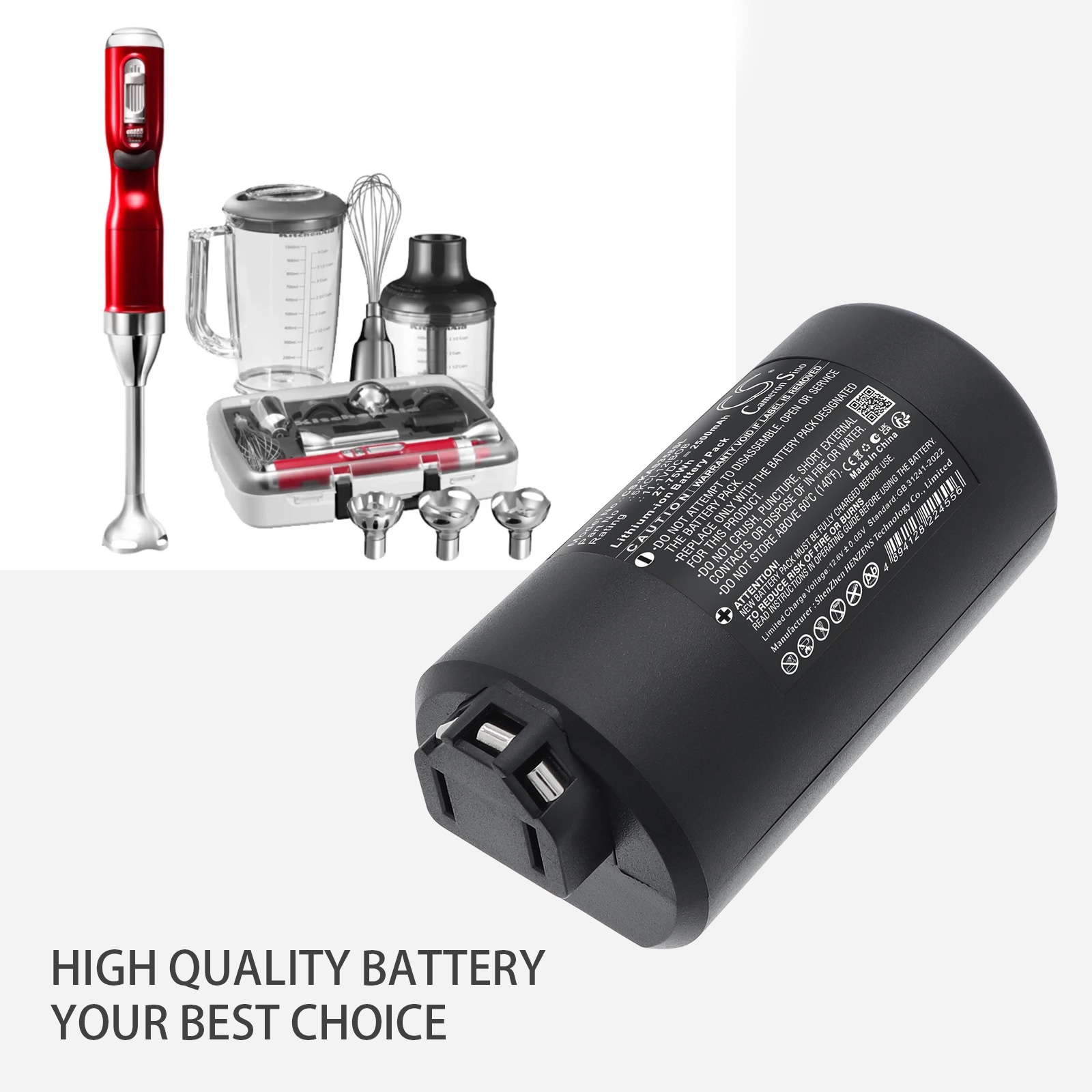 Batteri til køkkenudstyr til KitchenAid SKHB3581ECA, stavblender Artisan