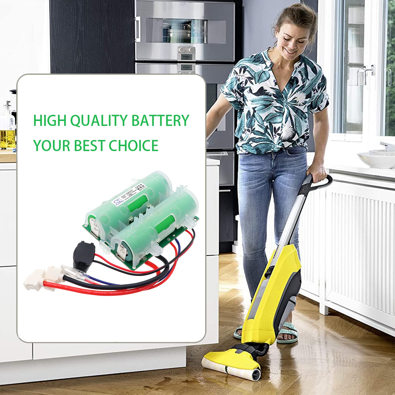 Batteri til støvsuger til Karcher 1.055-363.0, FC 3d Cordless, FC 3d Cordless Premium
