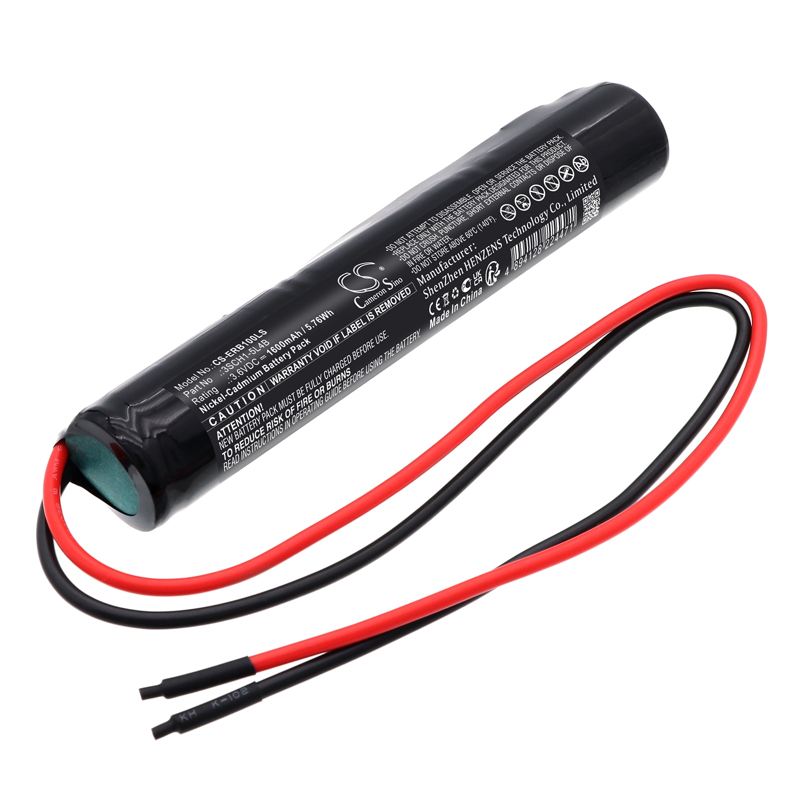 Batteri til nødbelysning til Eterna EB1, EML3MISO, EML3NMISO m.fl.