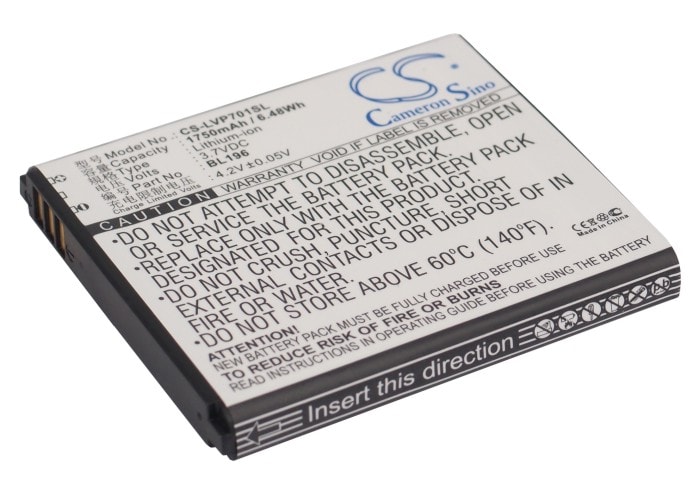 Batteri til mobiltelefon, smartphone til Lenovo P700, P700i