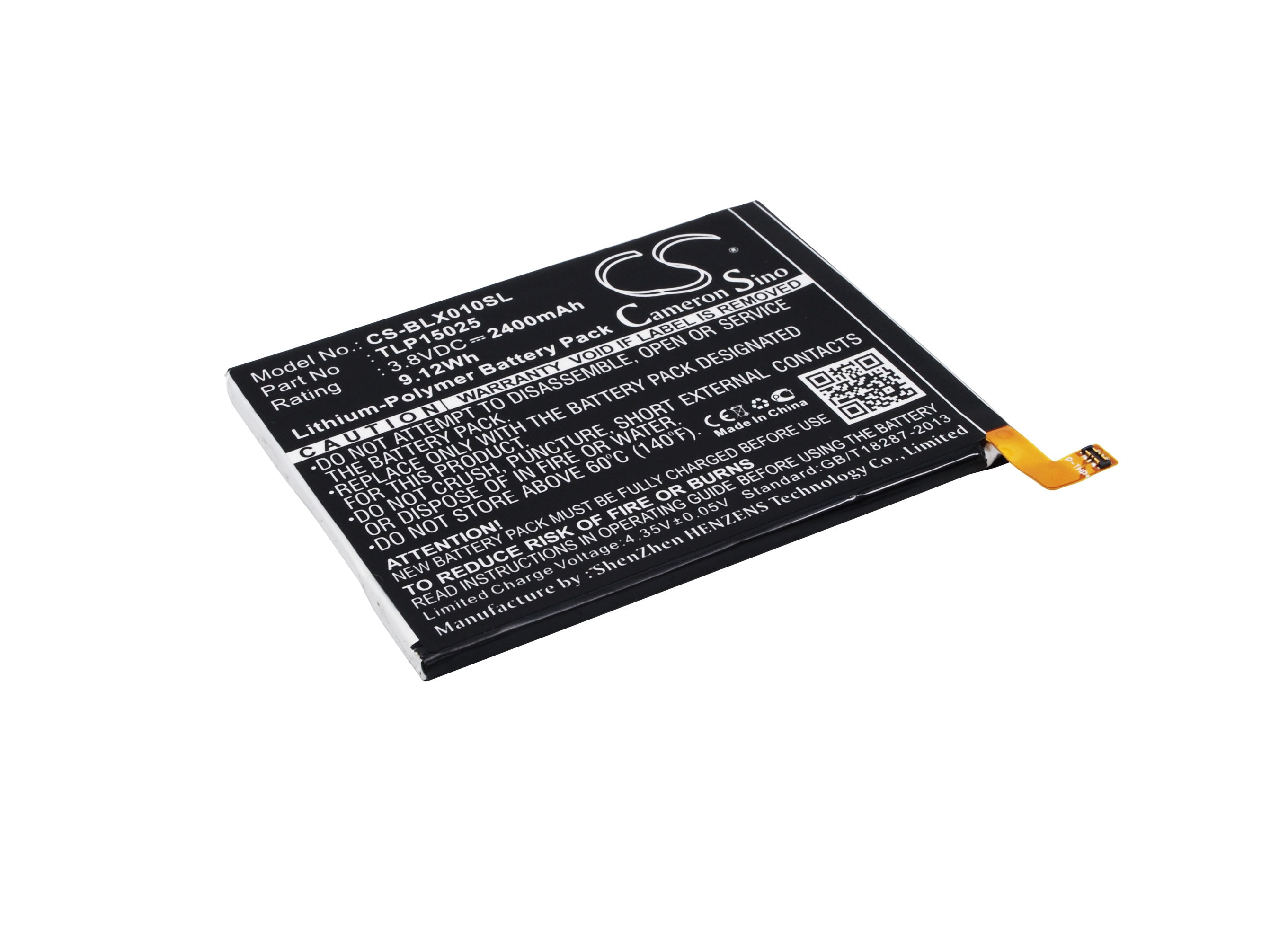 Batteri til mobiltelefon, smartphone til BLU Life One 2015, X010Q