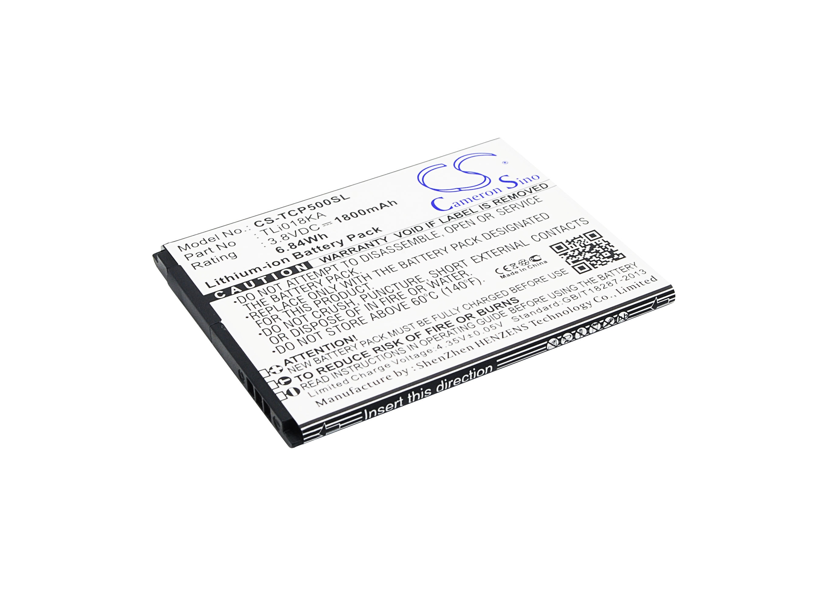 Batteri til mobiltelefon, smartphone til TCL P500M, P501M, P502U m.fl.