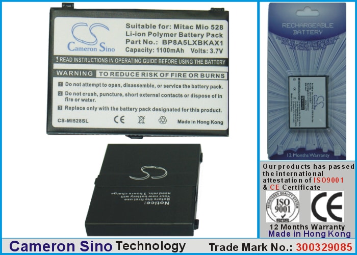 Batteri til Pocket PC, PDA til Mitac Mio 528, Mio 529, Mio 538