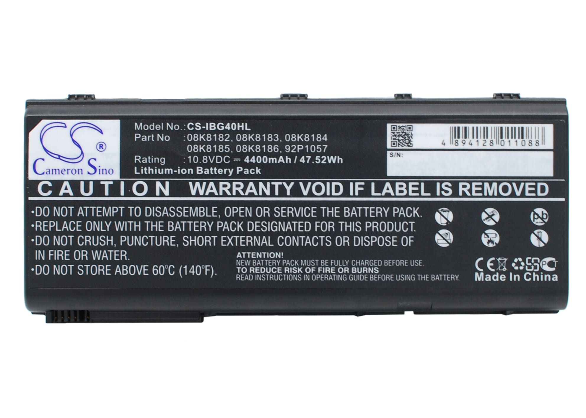 Batteri til bærbar computer (laptop) til IBM ThinkPad G40, G41, ThinkPad G40-serien m.fl.
