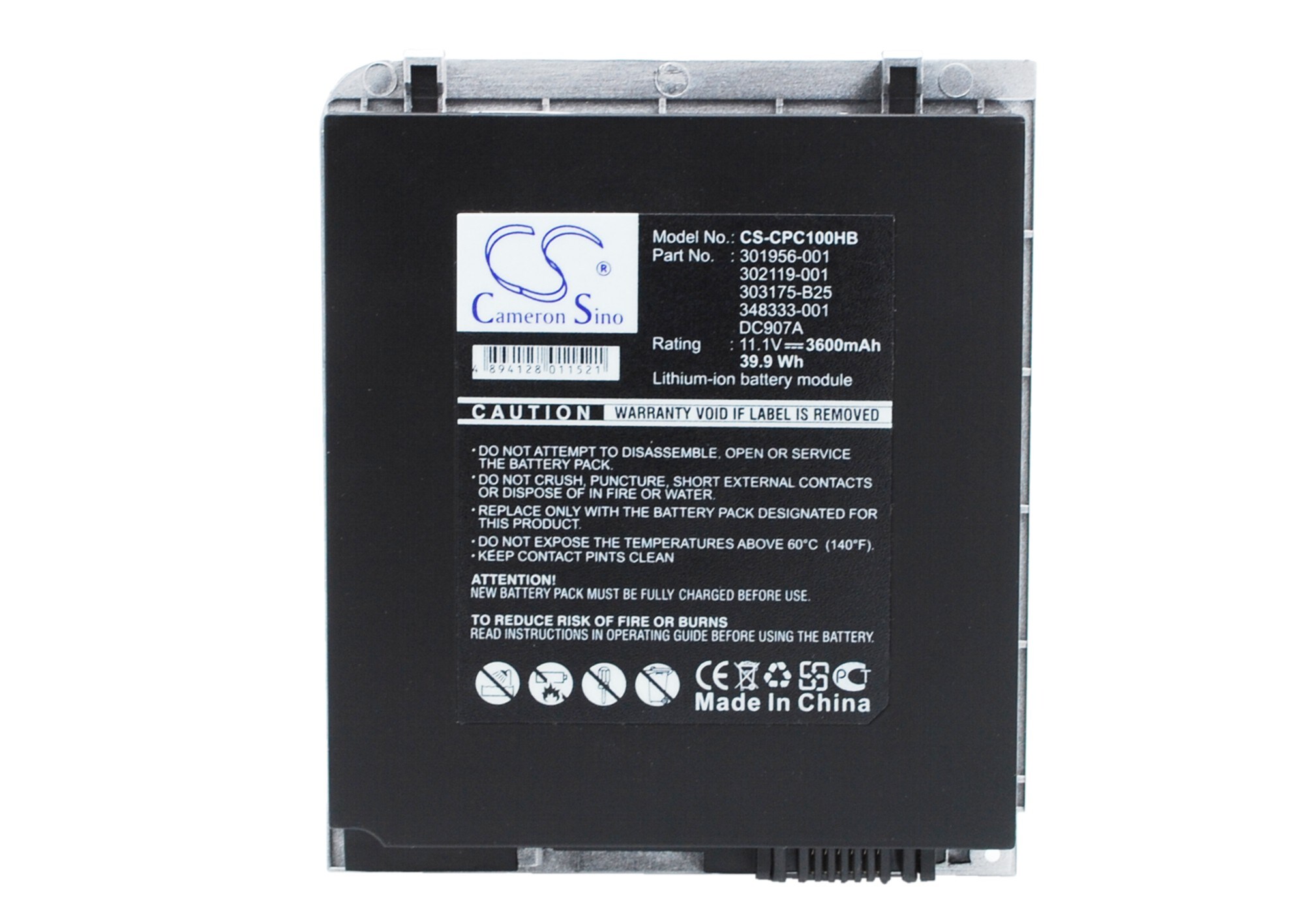 Batteri til bærbar computer, laptop til Compaq Tablet PC TC1000-470045-150 m.fl.