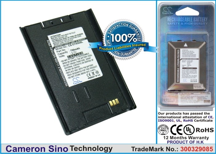 Batteri til mobiltelefon, smartphone til Alcatel K132, OT-S850
