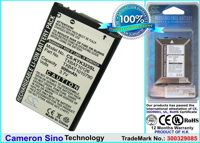 Batteri til mobiltelefon, smartphone til Kyocera K322, K323, K325 m.fl.