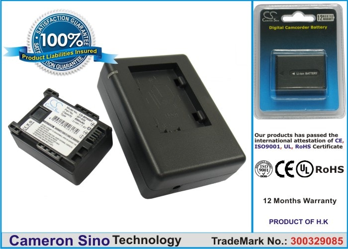 Batteri til kamera til Canon Vixia HF10, Vixia HF11, Vixia HF100 m.fl.