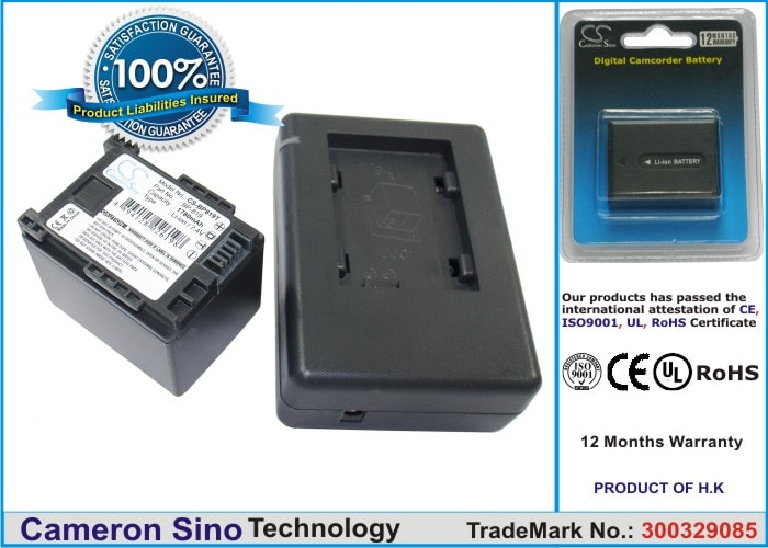 Batteri til kamera til Canon Vixia HF10, Vixia HF11, Vixia HF100 m.fl.