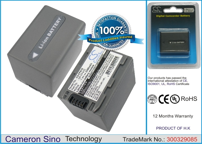 Batteri til kamera til Sony DCR-DVD105, DCR-DVD202E, DCR-DVD203 m.fl.