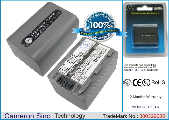 Batteri til kamera til Sony DCR-HC41, DCR-DVD403, DCR-DVD203 m.fl.