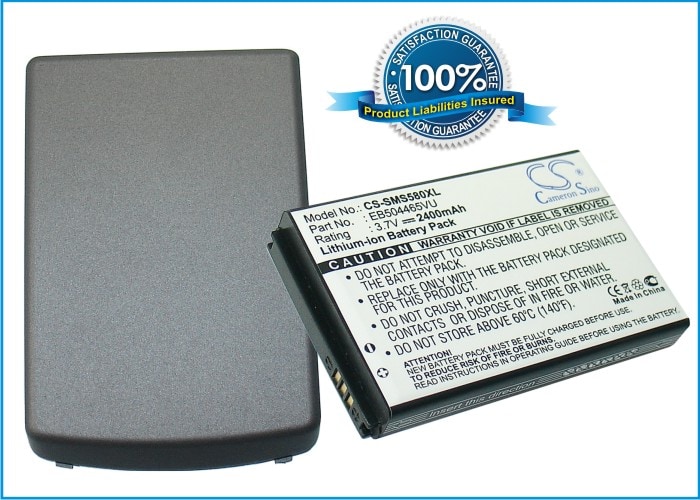 Batteri til mobiltelefon, smartphone til Samsung GT-S5800, Wava S5800, S5800