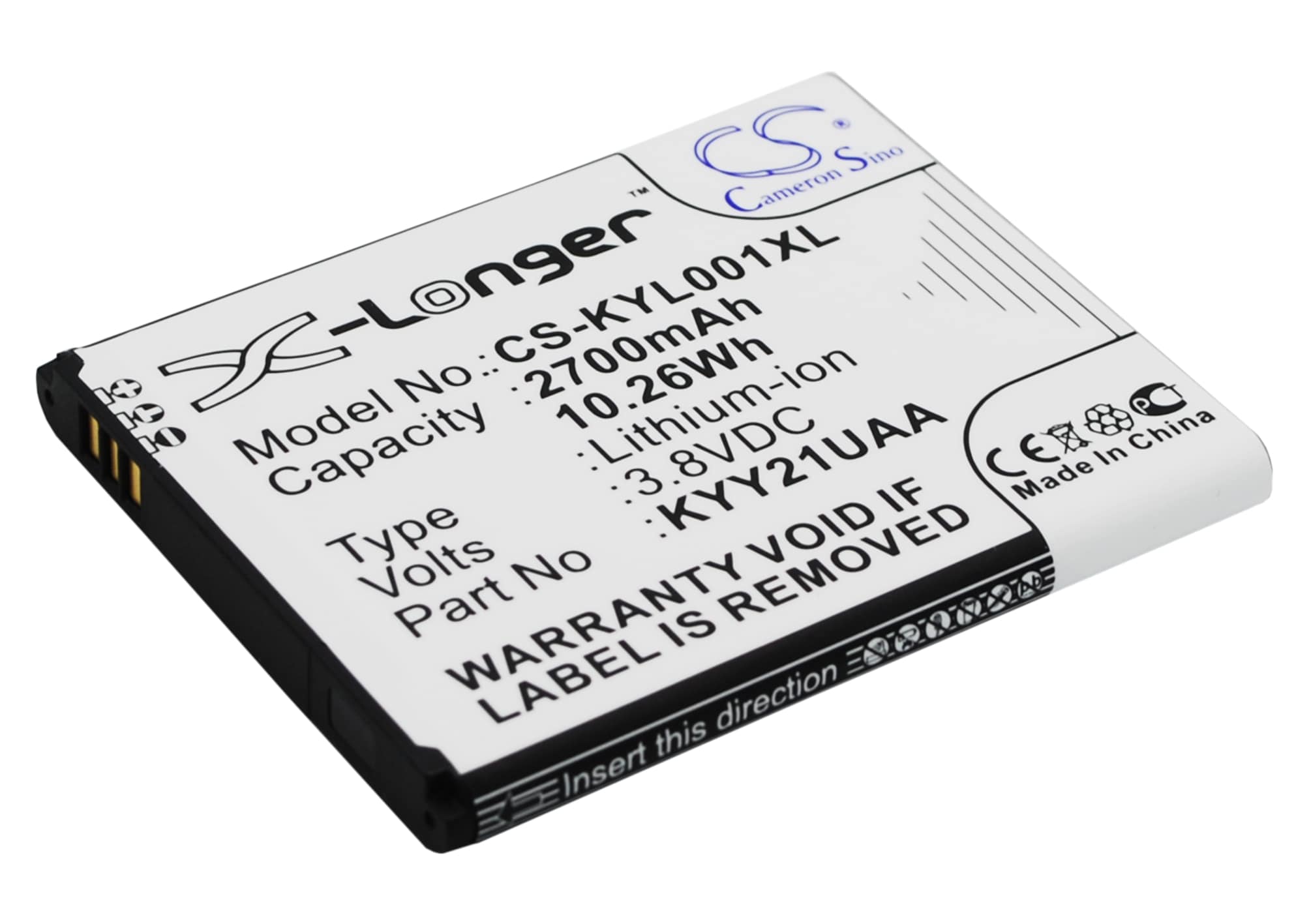Batteri til mobiltelefon, smartphone til Kyocera URBANO L01