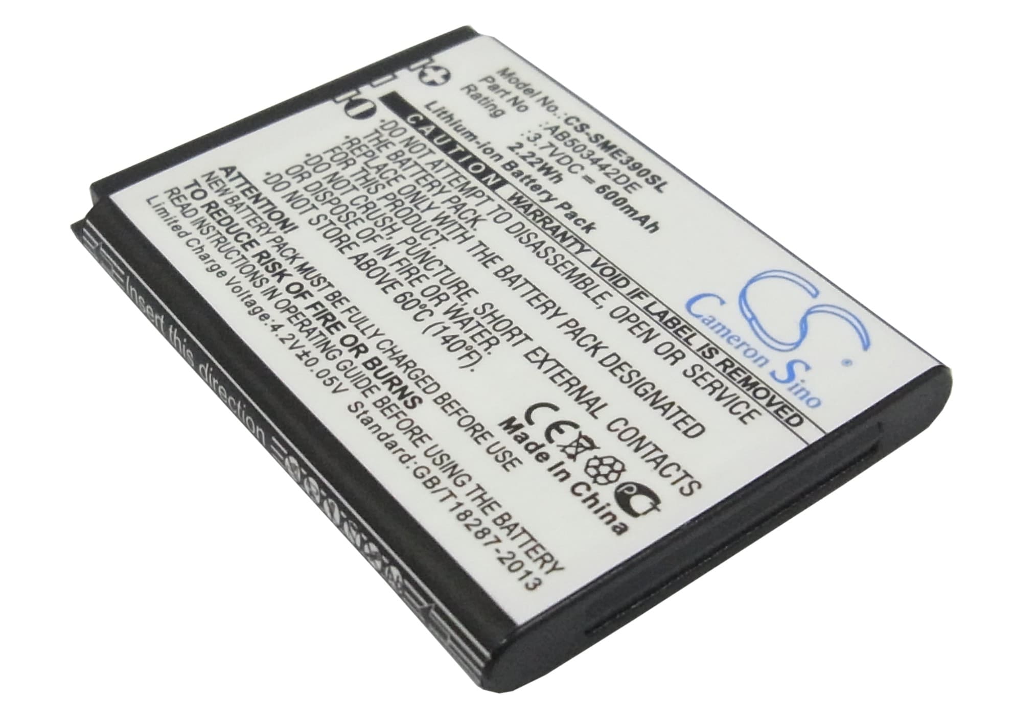 Batteri til mobiltelefon, smartphone til Samsung SGH-E398, SGH-E390