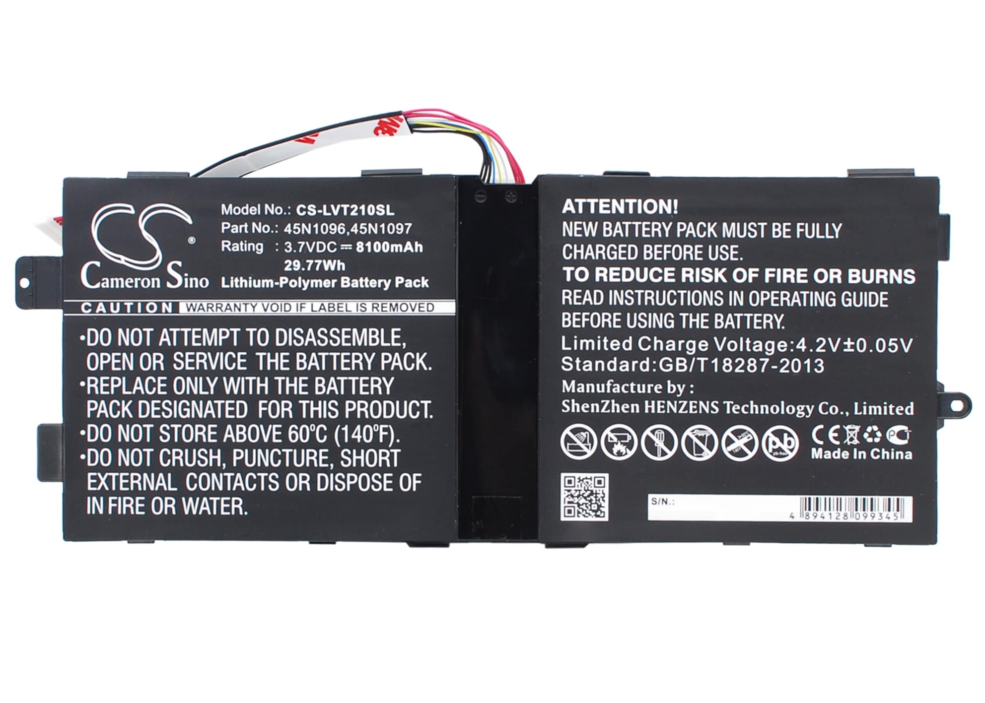 Batteri til Lenovo ThinkPad Tablet 2, ThinkPad Tablet 2 10,1 tommer