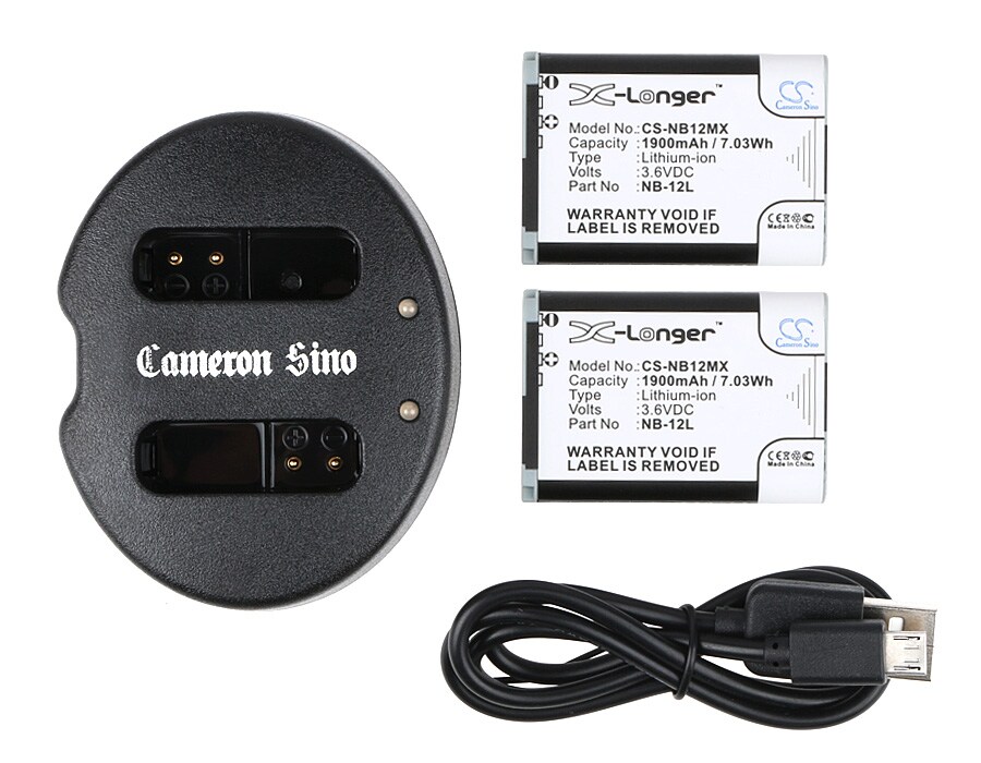 Batteri til kosmetikspejl til Canon PowerShot N100, LEGRIA Mini X, VIXIA Mini X m.fl.