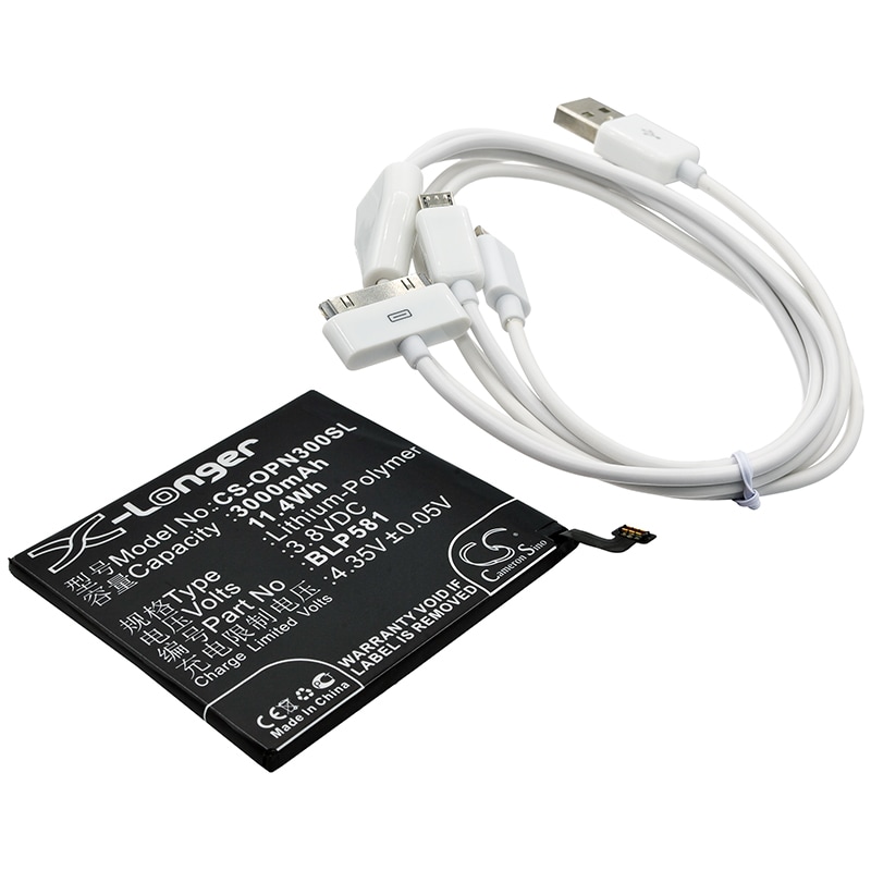 Batteri til kosmetikspejl til Oppo N3, N3T, N3S m.fl.