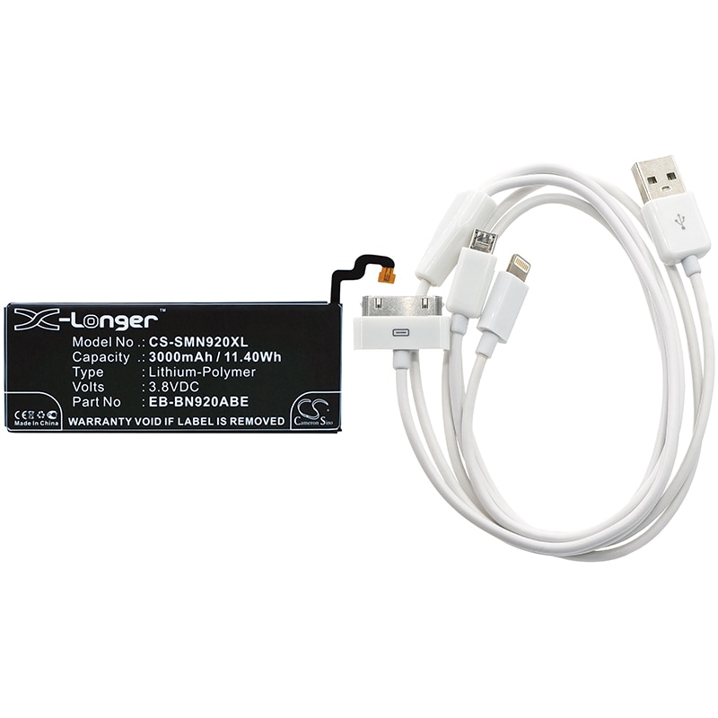 Batteri til kosmetikspejl til Samsung Galaxy Note 5, SM-N920A, SM-N920R4 m.fl.