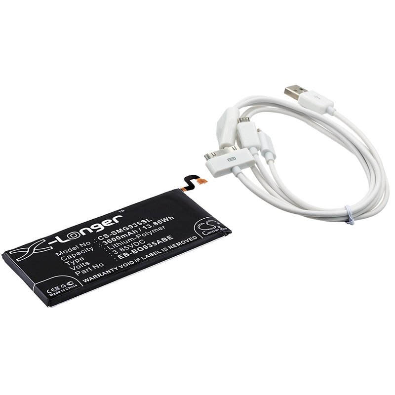 Batteri til kosmetikspejl til Samsung Galaxy S7 Edge, SM-G935A, SM-G935F m.fl.