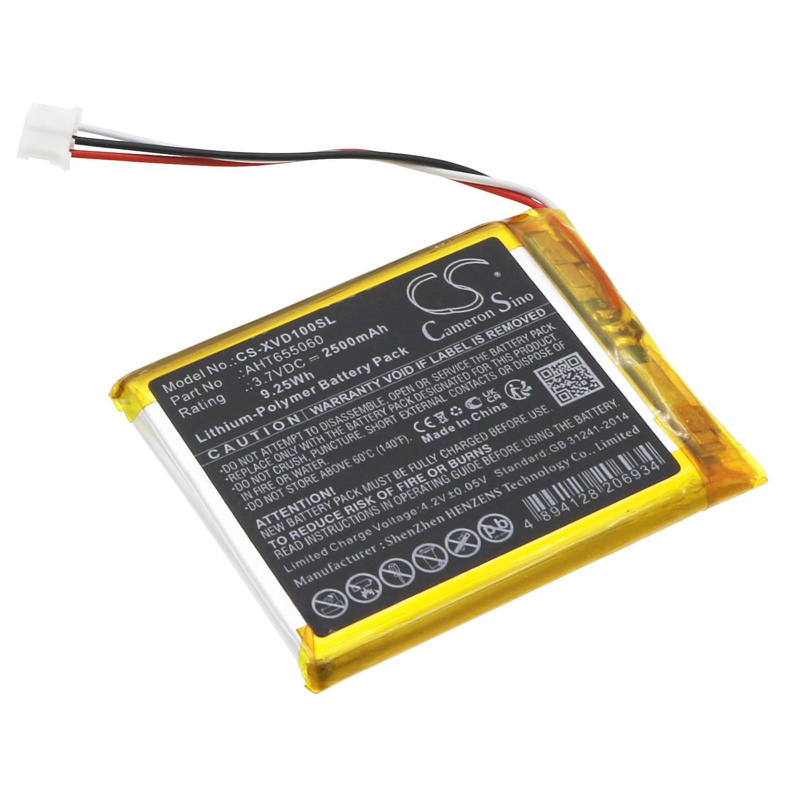 Batteri til diagnostisk scanner til Xhorse VVDI Key Tool Max-programmeringsenhed