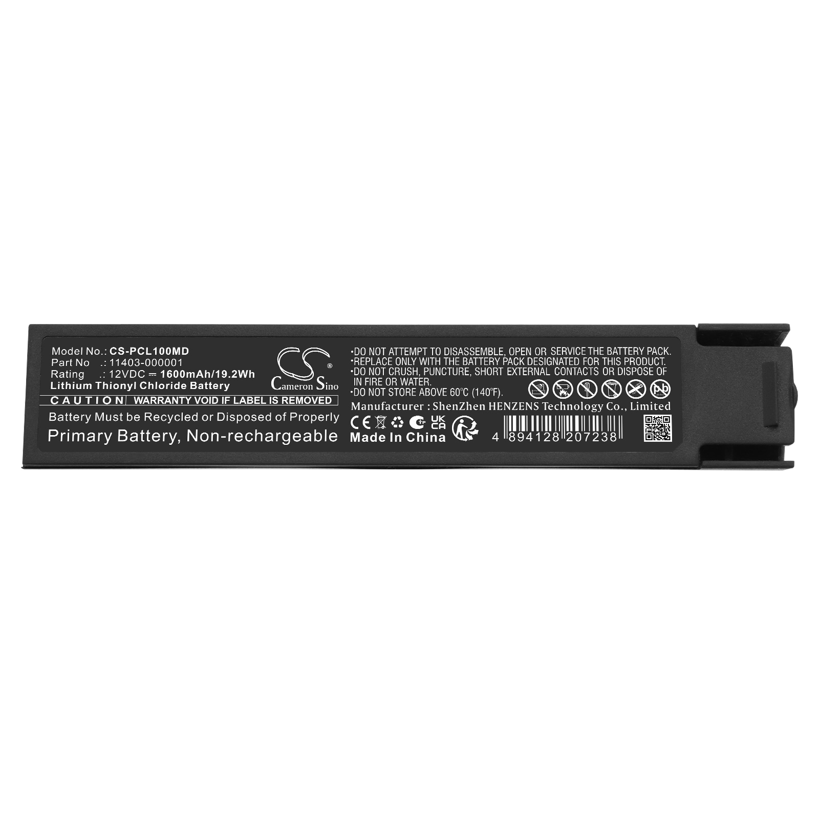 Batteri til medicinsk udstyr: Physio-Control LifePak CR Plus, Express Charge-Pak