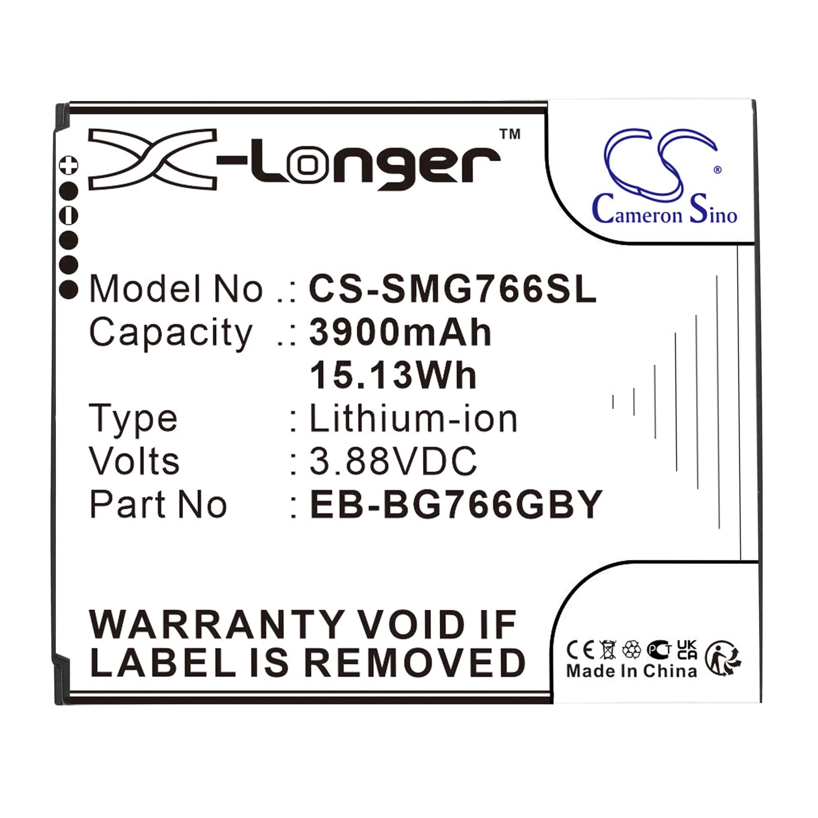 Batteri til mobiltelefon, smartphone til Samsung Galaxy XCover7 Pro, SM-G766B m.fl.