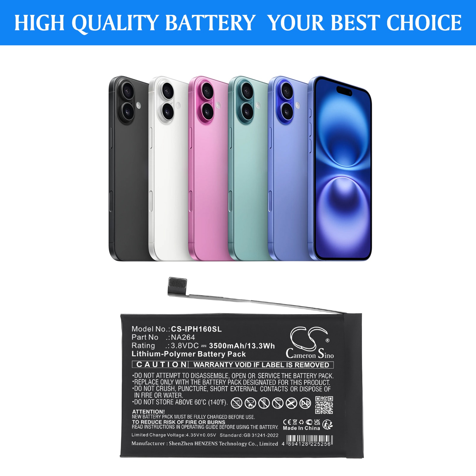Batteri til mobiltelefon, smartphone fra Apple  A3081,  A3286,  A3287 m.fl.