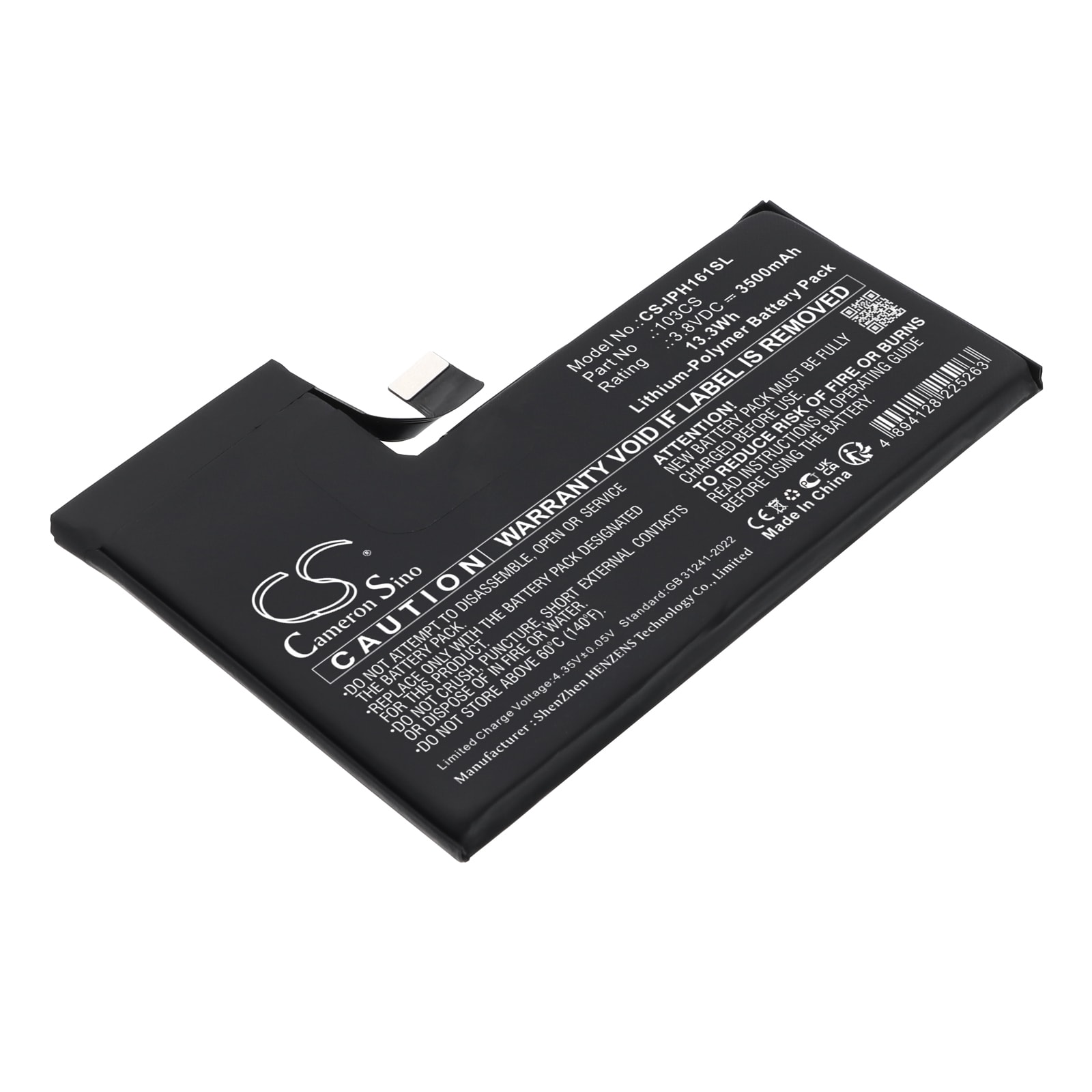 Batteri til mobiltelefon, smartphone fra Apple  A3083,  A3292,  A3293 m.fl.