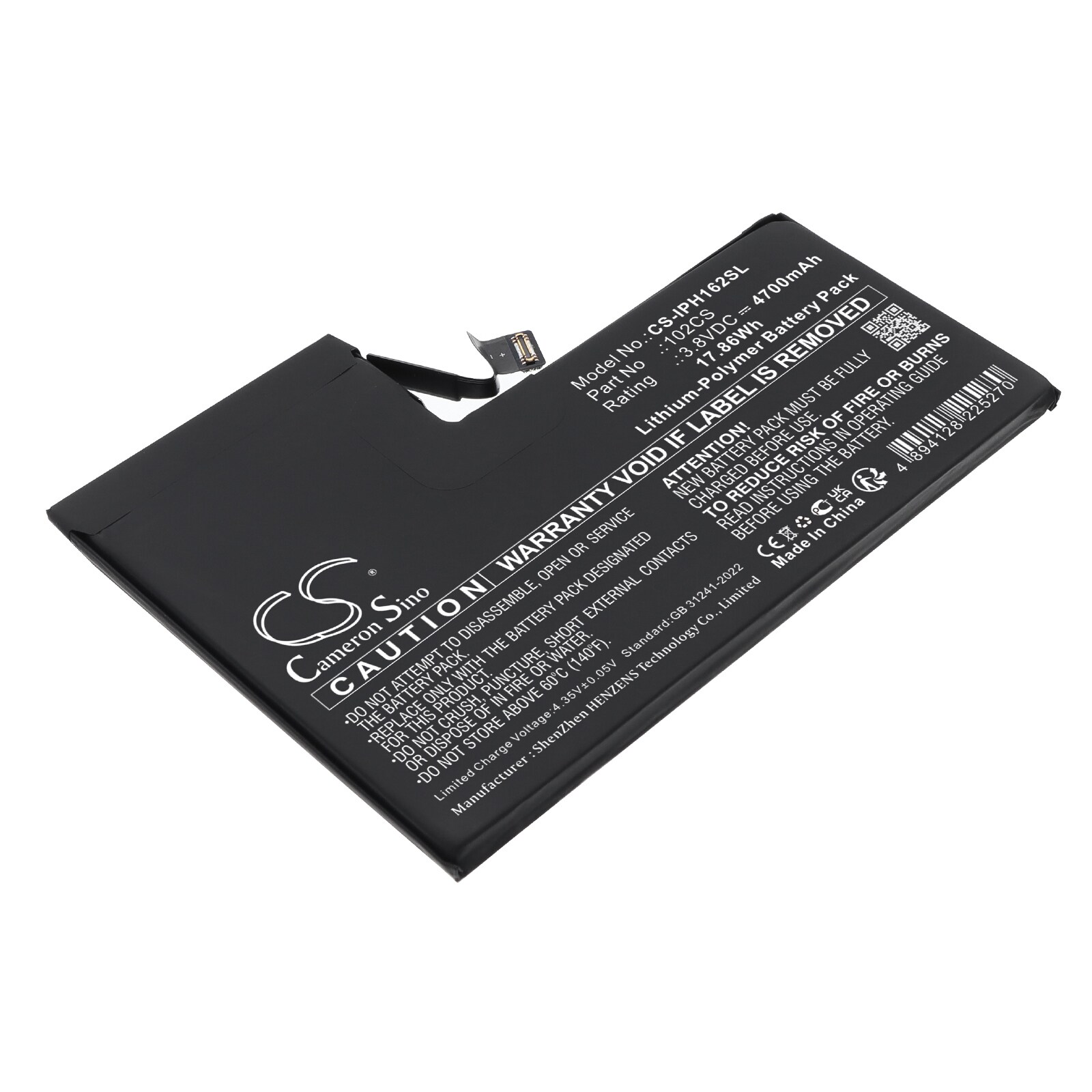 Batteri til mobiltelefon, smartphone til Apple A3084, A3295, A3296 m.fl.
