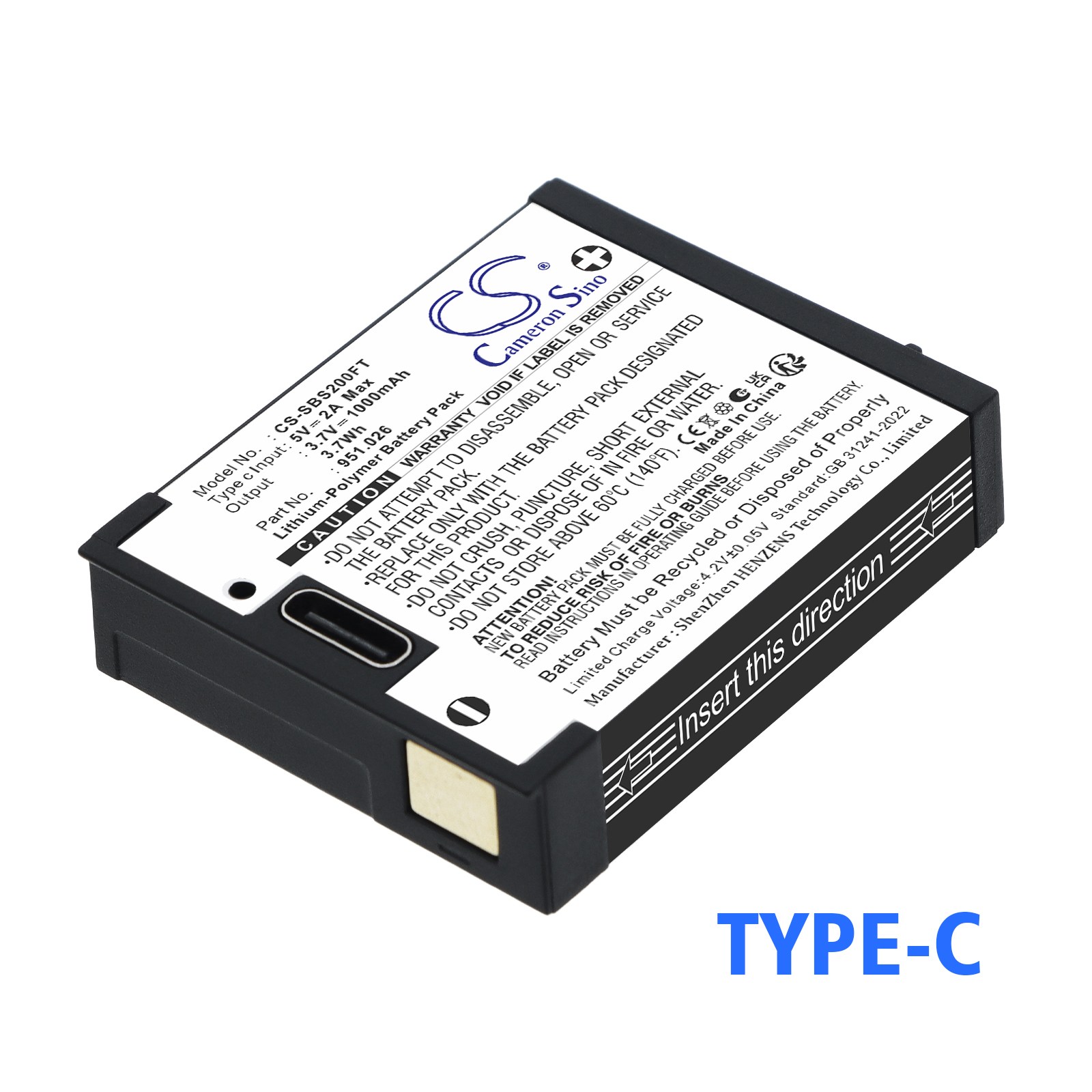 Batteri til lommelygte til Suprabeam S2, S3, S4