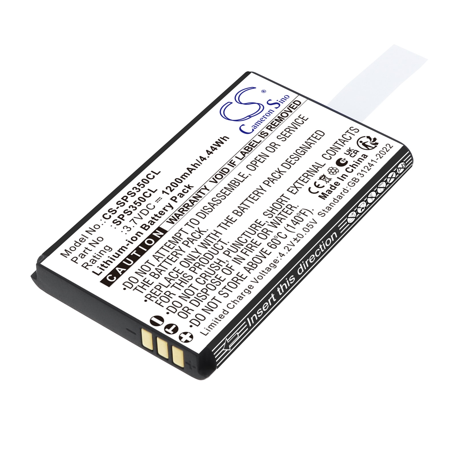 Batteri til trådløs telefon til SpectraLink S35 DECT-håndsæt, S37 S35 DECT-håndsæt m.fl.