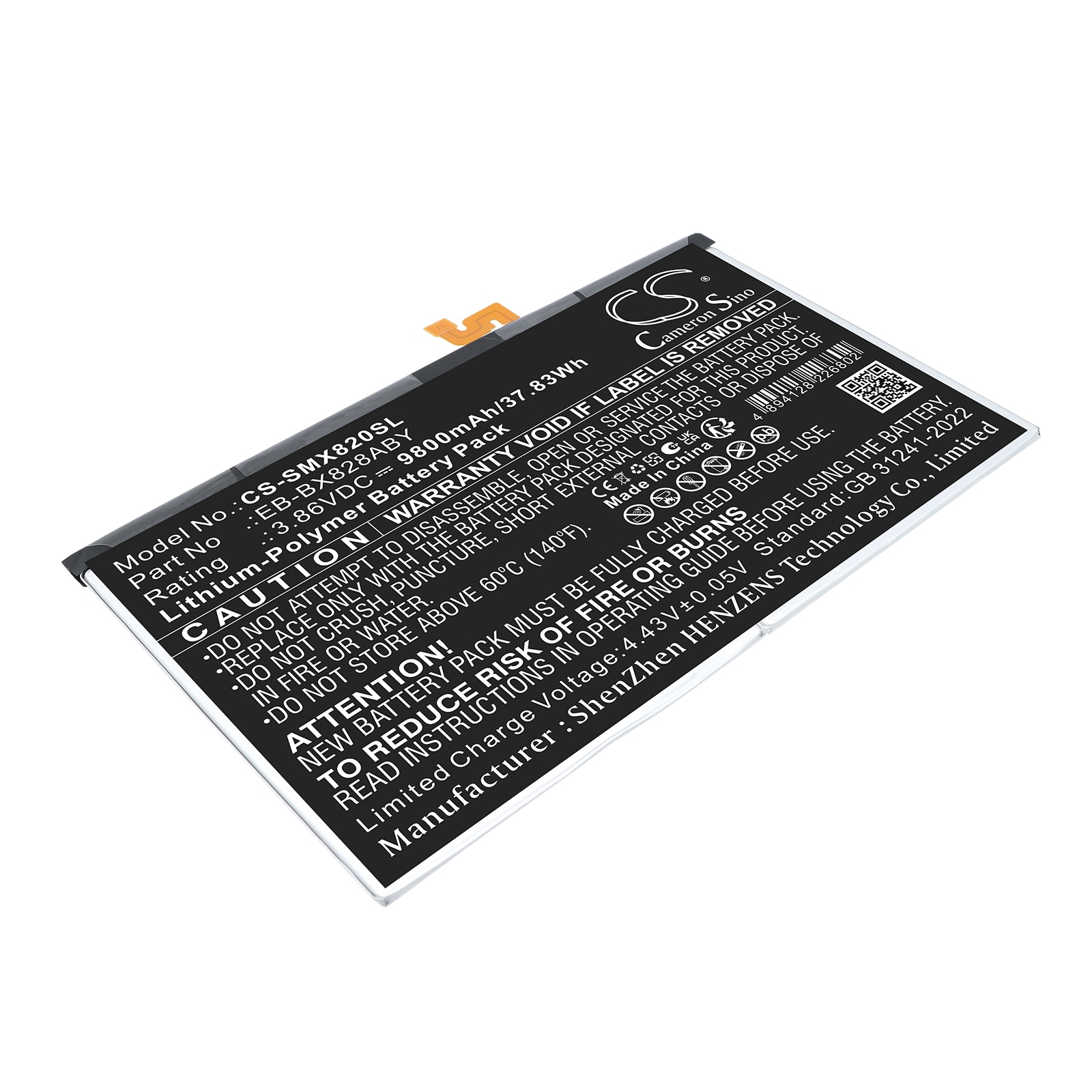 Batteri til tablet til Samsung Galaxy Tab S10+, SM-X620, SM-X626 m.fl.