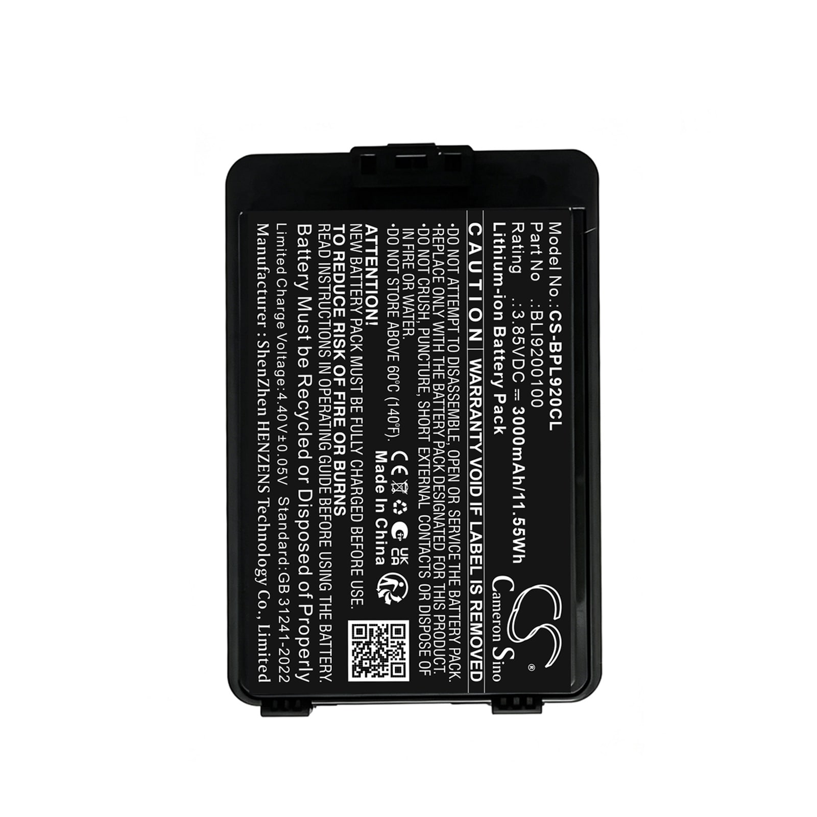 Batteri til trådløs telefon til SpectraLink VC9240, VC9253, Versity 92 m.fl.