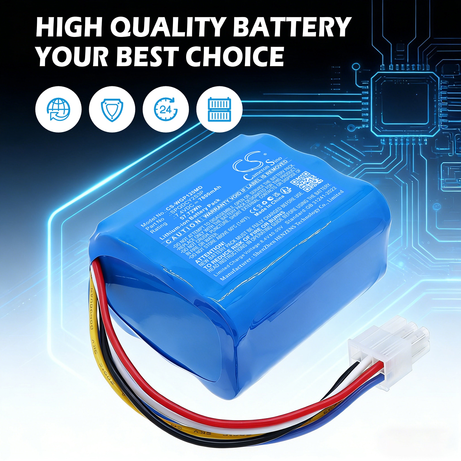 Batteri til medicinsk udstyr til WEGO P12n, Surpass P12N